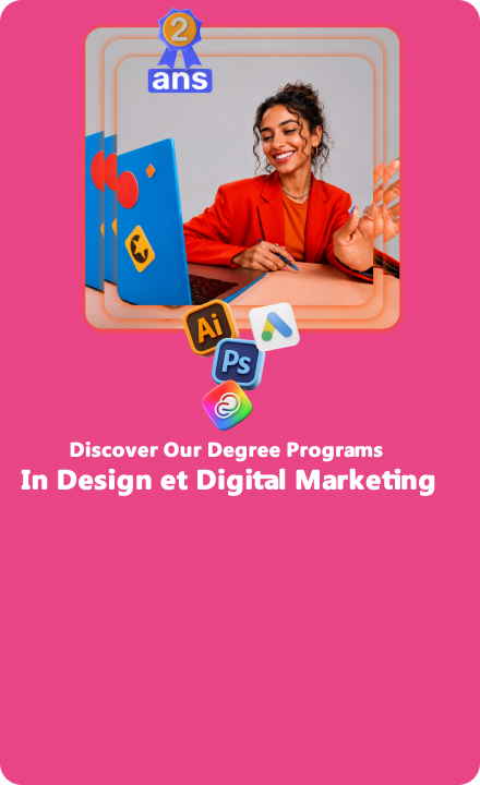 Discover our degree programs in Design and Digital Marketing